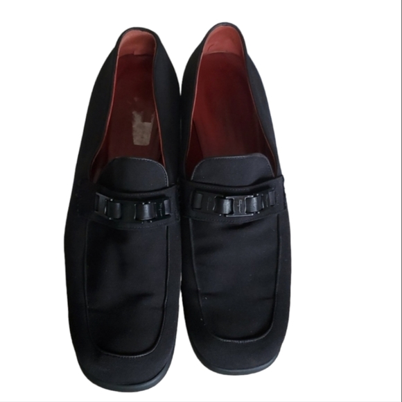Salvatore Ferragamo Shoes - Salvatore ferragamo sport  black canvas slipon loafers size 11B